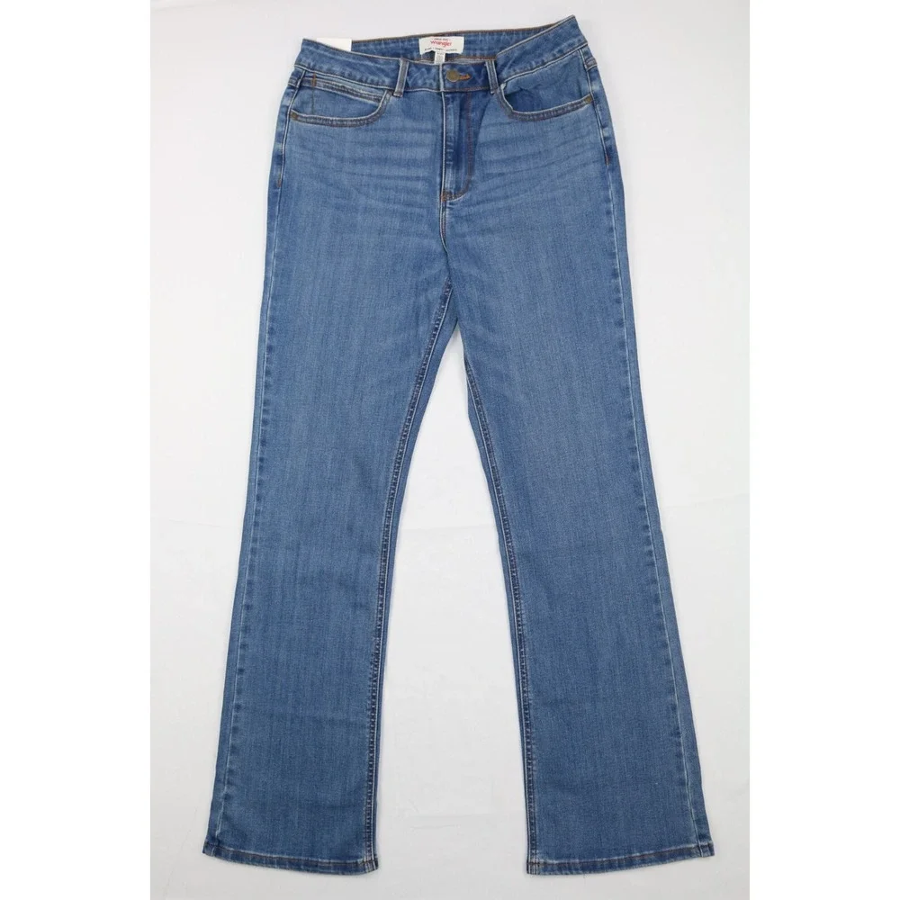 Wrangler Womens Jeans Blue Size 8 Hight Rise Bootcut Mid Wash Stretch